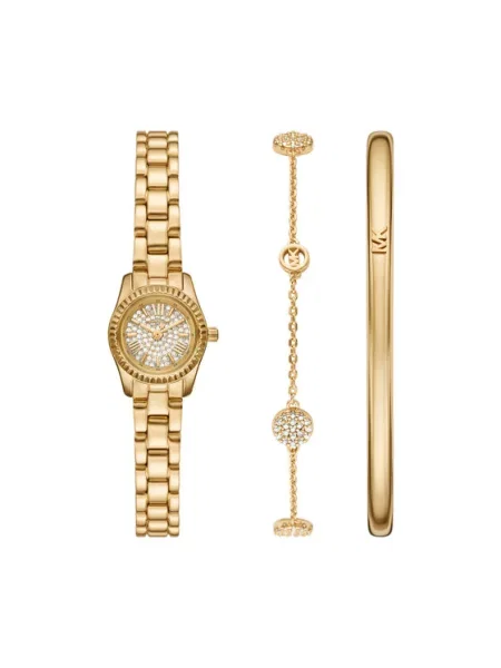 Michael Kors ceas și bratari auriu