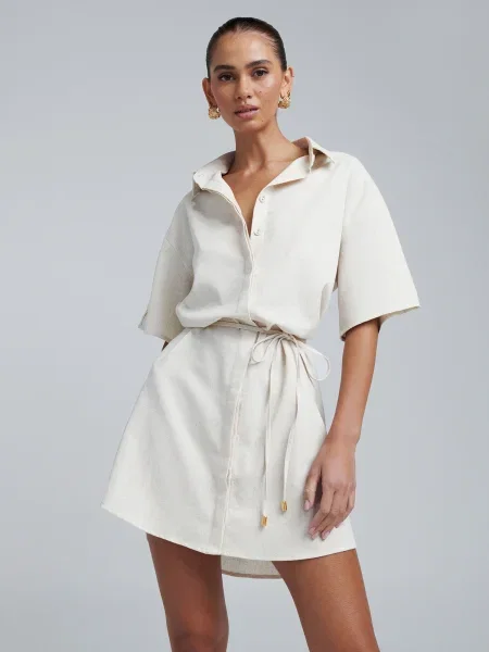 BWLDR Dolga srajca Orla svetlo bež