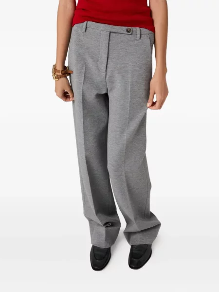 Pantaloni Miu Miu cu broderie gri