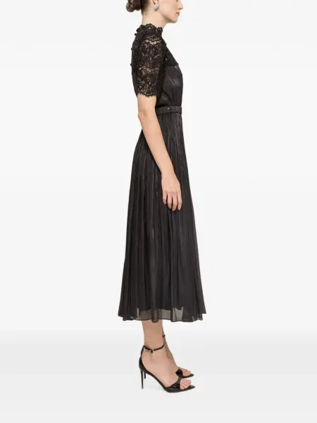 Rochie midi Nissa din șifon negru