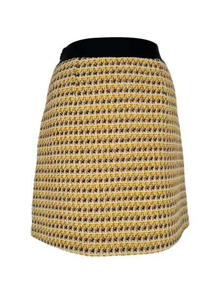 Fusta mini Maje din tweed galben