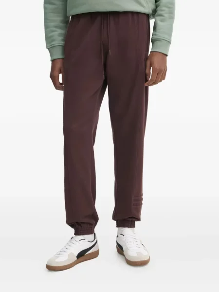 Spodnie cargo Adidas w paski z nadrukiem czarne