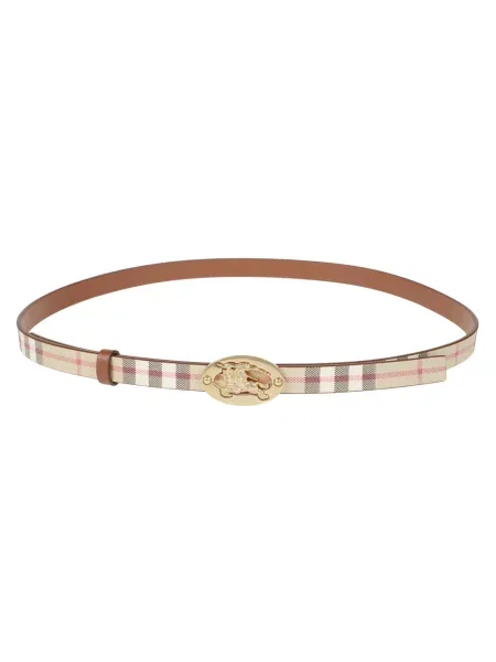 Pasek Burberry dwustronny beżowy