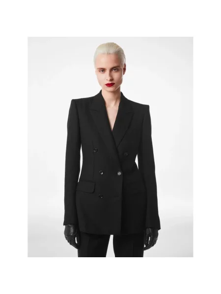 Marynarka Tom Ford wełniana dwurzędowa czarna