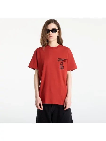 Тениска Carhartt WIP S/S Blocks T-Shirt UNISEX Oxide Red XXL червено
