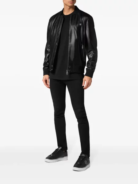 Kurtka skórzana Philipp Plein czarna