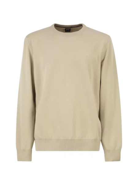 Pulover Boss cu broderie cu decolteu rotund