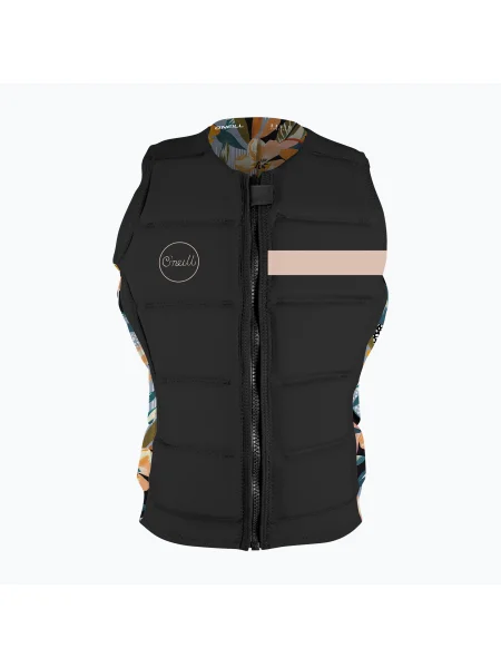 Vestă de siguranță pentru femei O'Neill Bahia Comp black/demiflor negru