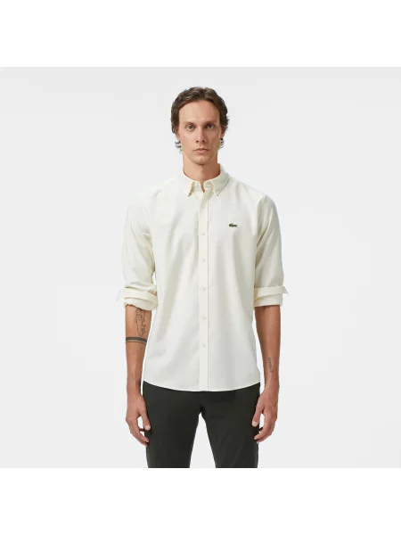 Lacoste Koszula Regular Fit biała