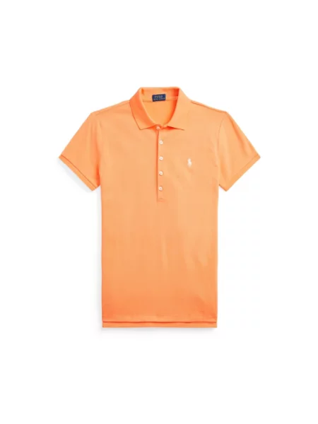 Koszulka polo Polo Ralph Lauren z krótkim rękawem pomarańczowa