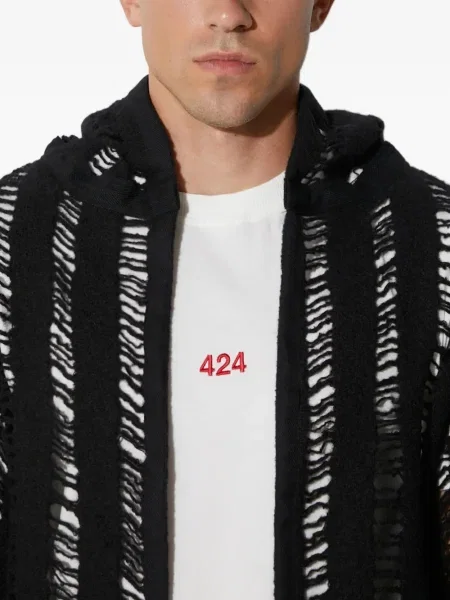Hanorac cu glugă 424 tricotate negru