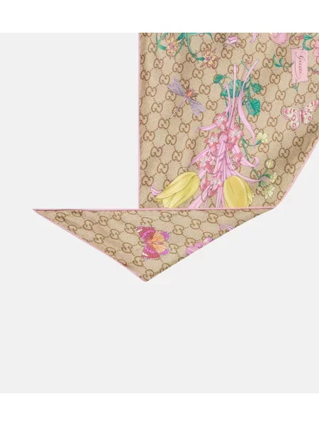Fular Gucci de mătase cu model floral