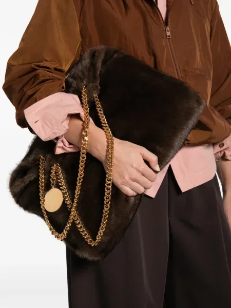 Colier Stella Mccartney cu blană maro