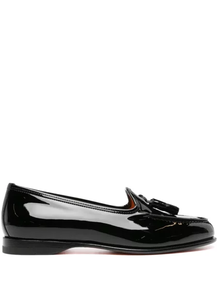 Pantofi loafer Santoni din piele negru