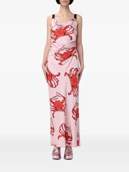 Rochie maxi Msgm cu imagine roz
