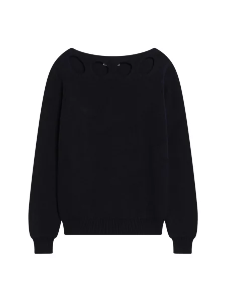 Sweter Prada z okrągłym dekoltem niebieski