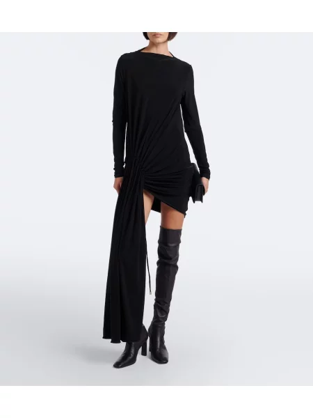 Rochie Sportmax din jerseu asimetrică negru