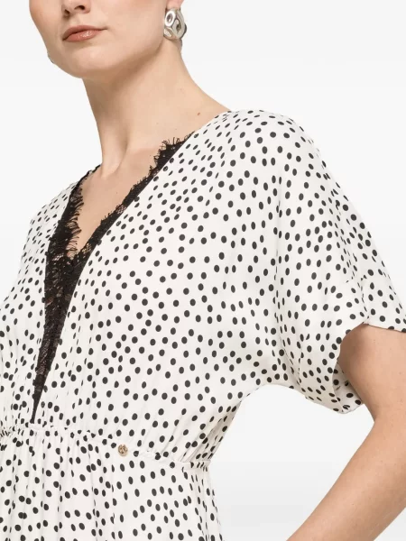 Rochie midi Nissa cu buline alb
