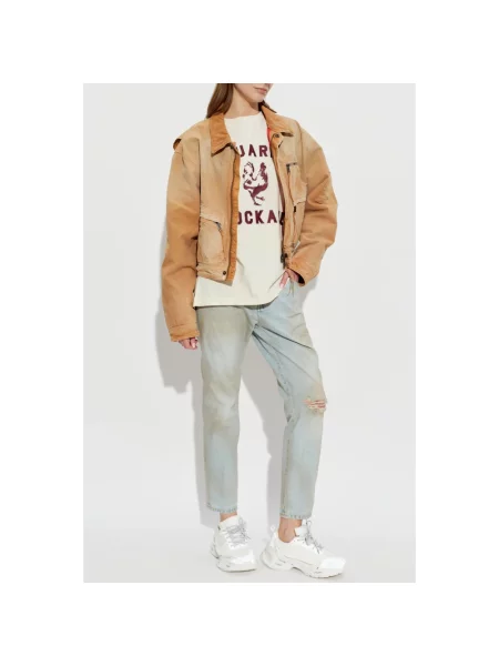 Jeansy Dsquared2 typu teddy niebieskie