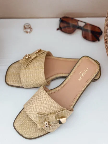 Klapki TEDDYLUXE Dstreet beżowe