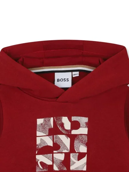 Dětska mikina s kapucí Bosswear červená