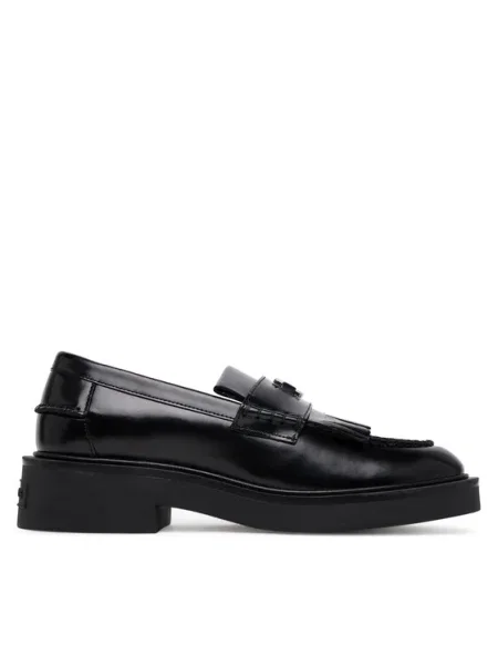 Tommy Jeans лоуфъри с дебела подметка Tjw Fringes Loafer черен