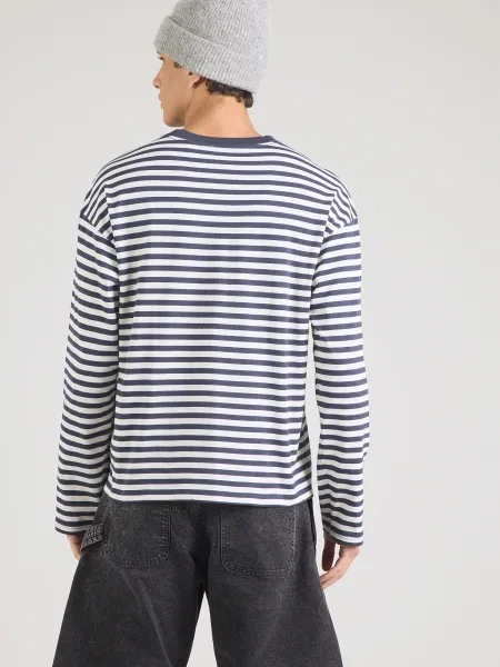 WEEKDAY Tricou bleumarin / murdar alb
