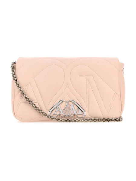 Torebka Alexander Mcqueen skórzana różowa