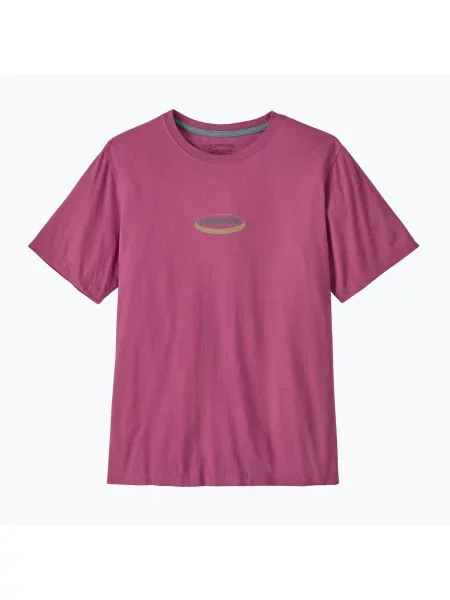 Férfi póló Patagonia Oval Logo faded magenta. Méret: M lila