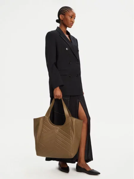 PINKO Torebka Tote Bag PE 25 PLTT zielony