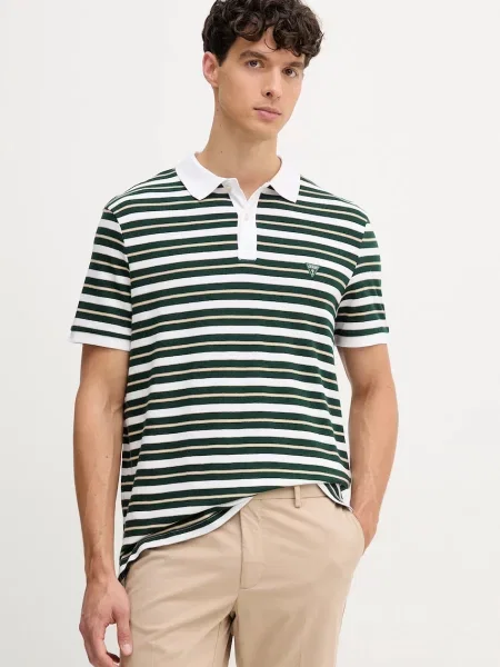 Guess polo wzorzysty zielony