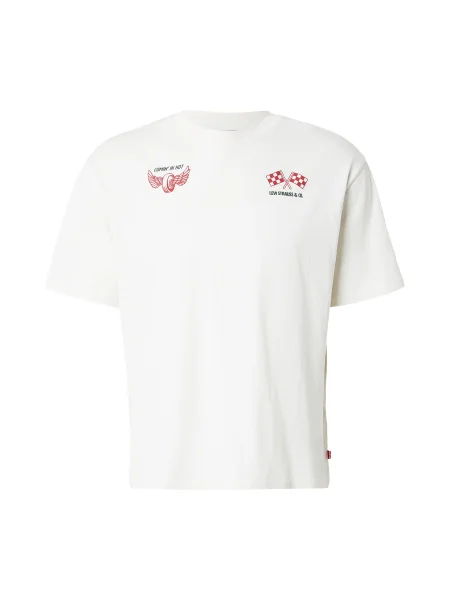 LEVI'S ® Tricou Lockwood verde închis / roșu rodie alb