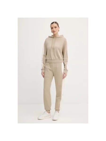 Spodnie dresowe Armani Exchange z logo beżowe