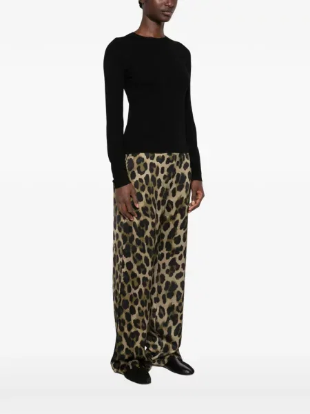 Lung pulover Twinset cu decolteu rotund negru