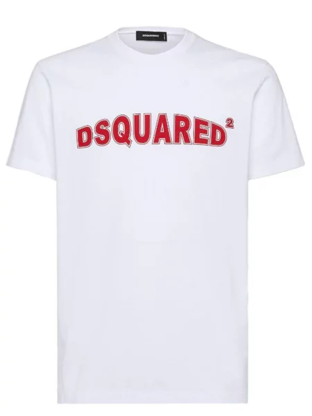 Къс тениска Dsquared2 бяло