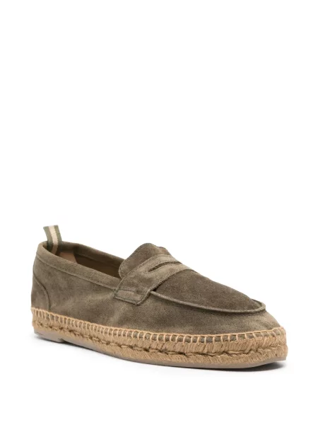 Zomšinės espadrilės Castañer žalia