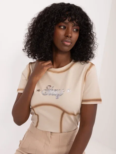 Koszulka Vinceotto beżowa