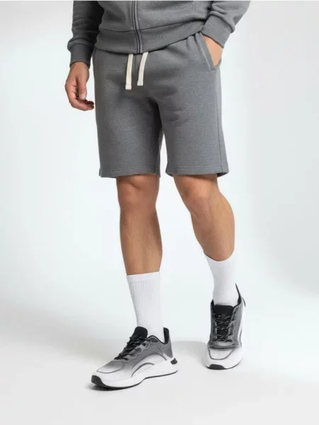 Sinsay Kraťasy s ozdobným vázáním šedá