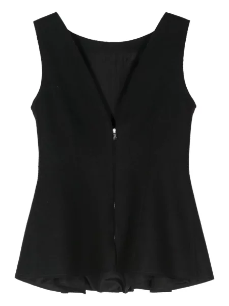 Vlněný top Lanvin černý
