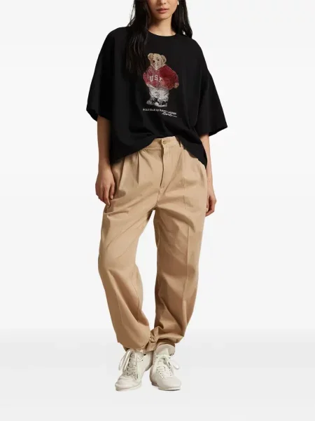 Chiloți Polo Ralph Lauren din țesătură twill cu autograf cu glugă albastru