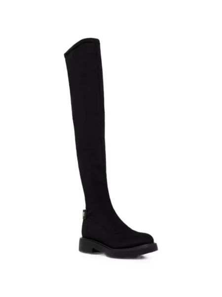 Cizme Love Moschino cu autograf negru