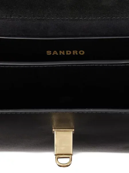 Geanta de piele Sandro din piele negru