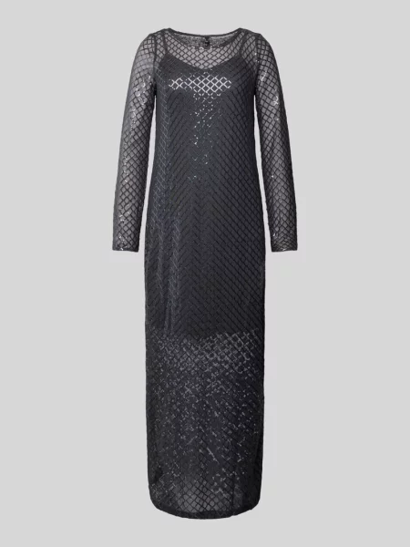 Sukienka o luźnym kroju z siateczki z cekinowym wzorem w kratę model ‘SAFINA’ Vero Moda