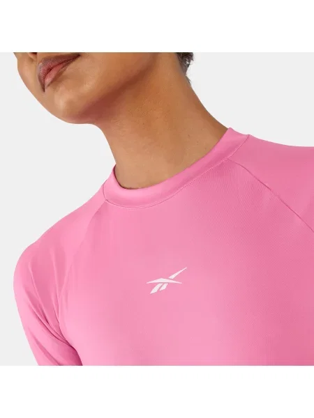 Reebok bluzka z długim rękawem ID Train z wycięciamiunisex Playful Pink Size: różowa