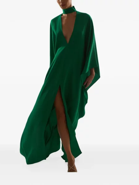 Rochie maxi Taller Marmo din crep verde