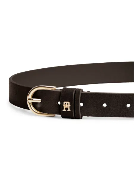 TOMMY HILFIGER Opasky Essential Effortless tmavohnedá hnedá