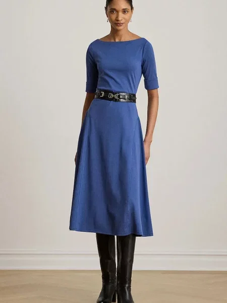 Lauren Ralph Lauren rochie evazată cu albastru