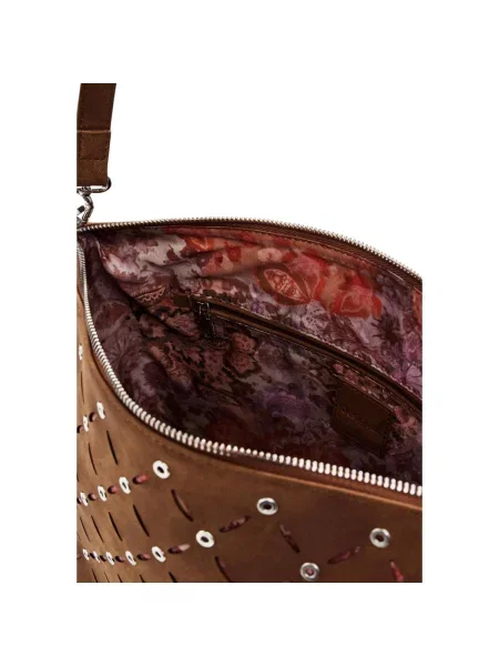 Crossbody kabelka Desigual hnedá