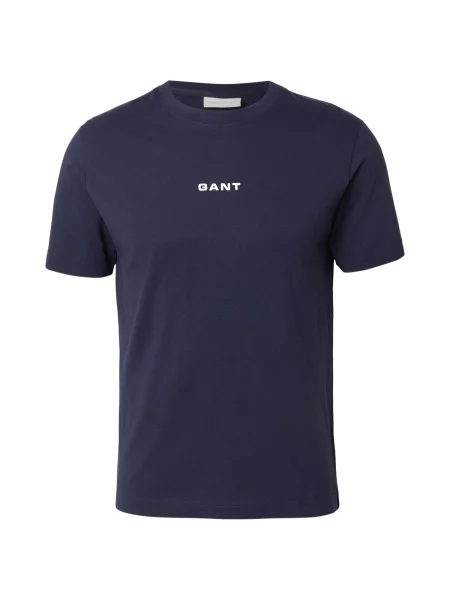 GANT Tricou albastru închis alb