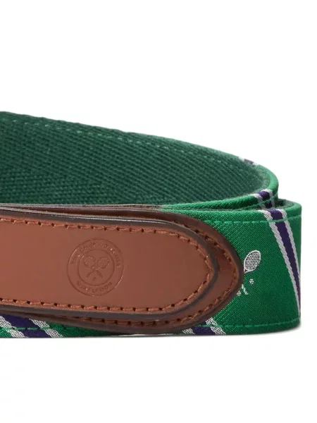 Șapcă Polo Ralph Lauren de mătase cu dungi cu cataramă albastru